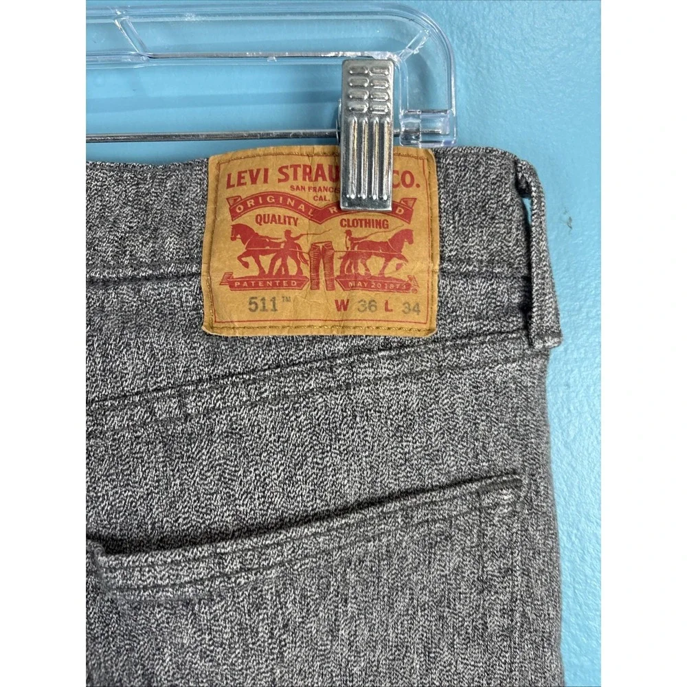 Levi's 511 Black/Gray Chambray 36x34 Cowboy USA Rockabilly